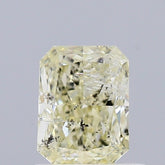 0.81 Carat Natural Fancy Light Green Yellow color Diamond ,Radiant Modified Brilliant Cut Diamond , Si2 Clarity , for jewellery