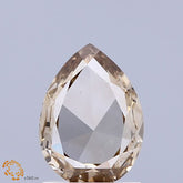 0.89 Carat Natural Fancy Yellow brown color Diamond ,Pear Rose Cut Diamond , Si1 Clarity , for jewellery