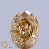 1.04 Carat Natural Fancy Brownish Yellow color Diamond ,Oval Modified Brilliant Cut Diamond , i1 Clarity , for jewellery