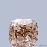 0.53 Carat Natural Fancy Pink Brown color Diamond ,Cushion Modified Brilliant Cut Diamond , i1 Clarity