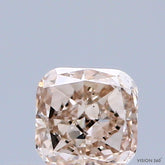 0.38 Carat Natural Fancy Light Pinkish Brown color Diamond ,Cushion Modified Brilliant Cut Diamond , Si2 Clarity