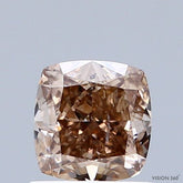 1.01 Carat Natural Fancy Pink Brown color Diamond ,Cushion Modified Brilliant Cut Diamond , si1 Clarity