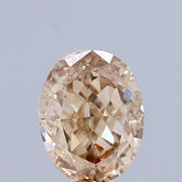 0.70 Carat Natural Fancy Pink Brown color Diamond ,Oval Modified Brilliant Cut Diamond , Si1 Clarity