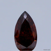 0.34 Carat Natural Fancy Dark Orange Brown color Diamond ,Pear Modified Brilliant Cut Diamond , Si2 Clarity , For jewellery