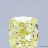 0.55 Carat Natural Fancy Intense Yellow color Diamond ,Cushion Modified Brilliant Cut Diamond , Vs2 Clarity , for jewellery