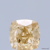 0.50 Carat Natural Fancy brownish Yellow color Diamond ,Cushion Modified Brilliant Cut Diamond , Vs2 Clarity