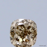 0.42 Carat Natural Fancy Pinkish Brown color Diamond ,Cushion Modified Brilliant Cut Diamond , Vs2 Clarity