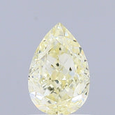 0.71 Carat Natural Fancy Light Yellow color Diamond ,Pear Modified Brilliant Cut Diamond , Vvs1 Clarity