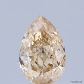 0.44 Carat Natural Fancy brownish Yellow color Diamond ,Pear Modified Brilliant Cut Diamond , Vs2 Clarity