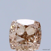 0.51 Carat Natural Fancy Pink Brown color Diamond ,Cushion Modified Brilliant Cut Diamond , Si1 Clarity