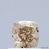 0.77 Carat Natural Fancy Pinkish Brown color Diamond ,Cushion Modified Brilliant Cut Diamond , Vs2 Clarity