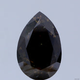 6.28 Carat Natural Fancy Dark Yellowish Brown color Diamond ,Pear Modified Brilliant Cut Diamond , i3 Clarity