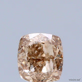 0.50 Carat Natural Fancy Pinkish Brown color Diamond ,Cushion Modified Brilliant Cut Diamond , Si2 Clarity
