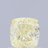 0.58 Carat Natural Fancy Light Yellow color Diamond ,Cushion Modified Brilliant Cut Diamond , Vvs1 Clarity