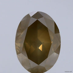 3.57 Carat Natural Fancy Brownish yellow color Diamond ,Oval Modified Brilliant Cut Diamond , Si1 Clarity , For jewellery