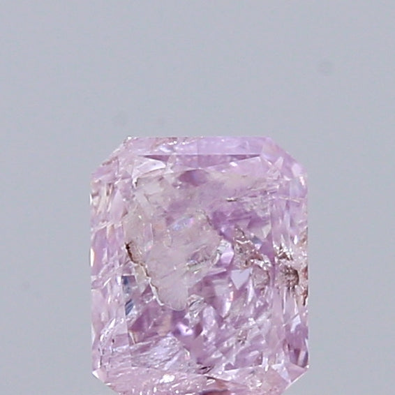 0.37 carat Fancy PINK PURPLE Diamond ,Radiant Cut Diamond ,i3 Clarity , natural pink diamond , fancy color diamond