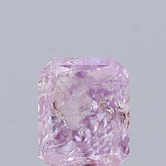 0.37 carat Fancy PINK PURPLE Diamond ,Radiant Cut Diamond ,i3 Clarity , natural pink diamond , fancy color diamond