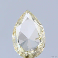 0.74 Carat Natural Fancy brownish Yellow color Diamond ,Pear Rose Cut Diamond , Si1 Clarity , for jewellery