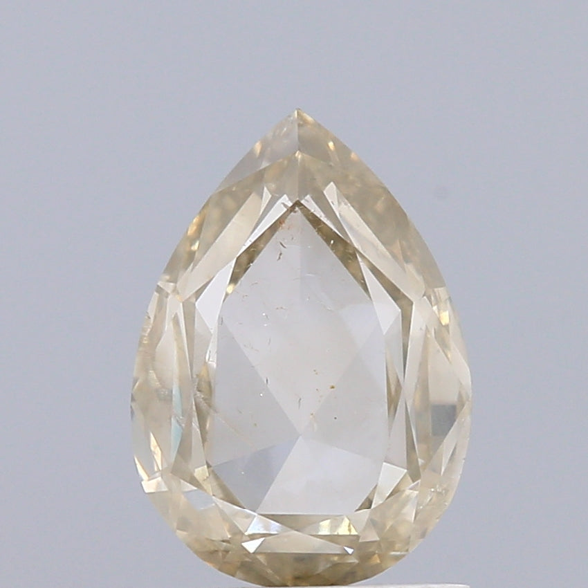 1.24 Carat Natural Fancy brownish Yellow color Diamond ,Pear Rose Cut Diamond , Vs2 Clarity , for jewellery