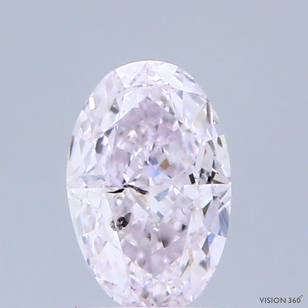 Natural 0.50 carat Fancy Light PINK Diamond ,Oval Cut Diamond ,Si2  Clarity , natural pink diamond , fancy color diamond