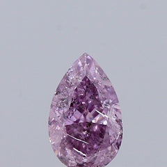 Natural 0.31 carat Fancy Intense Pink Purple  Diamond ,Pear Cut Diamond ,i2  Clarity , natural pink diamond , fancy color diamond