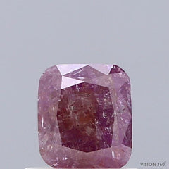 Natural 1.02 carat Fancy Intense Pink Purple  Diamond ,Cushion Cut Diamond ,i3  Clarity , natural pink diamond , fancy color diamond