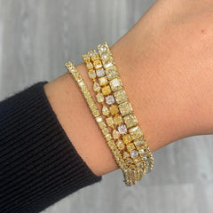 Fancy Yellow Multi-Shape Diamond Bracelet