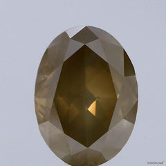 3.57 Carat Natural Fancy Brownish yellow color Diamond ,Oval Modified Brilliant Cut Diamond , Si1 Clarity , For jewellery