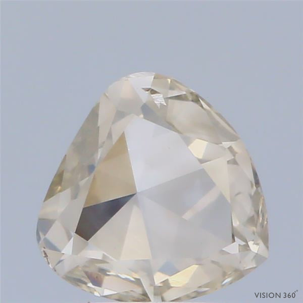 0.93 Carat Natural Fancy brownish Yellow color Diamond ,Heart Rose Cut Diamond , Vs1 Clarity , for jewellery