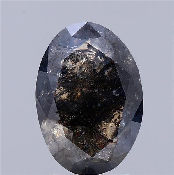 2.62 Carat Natural Fancy Blue Gray color Diamond ,Oval Modified Brilliant Cut Diamond , Si2 Clarity , For jewellery