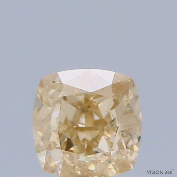 0.50 Carat Natural Fancy brownish Yellow color Diamond ,Cushion Modified Brilliant Cut Diamond , Vs2 Clarity