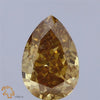 2.51 Carat Natural Fancy Yellow Brown color Diamond ,Pear Modified Brilliant Cut Diamond , Si1  Clarity , For jewellery