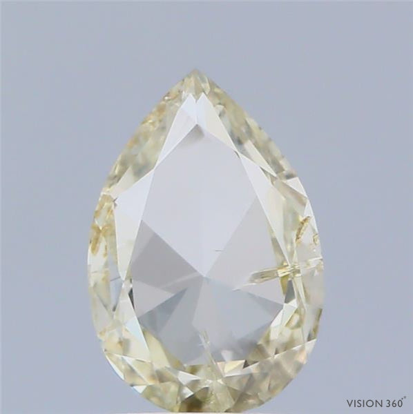 0.74 Carat Natural Fancy brownish Yellow color Diamond ,Pear Rose Cut Diamond , Si1 Clarity , for jewellery