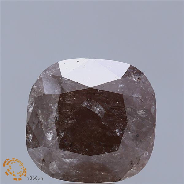 14.08 Carat Natural Fancy Pink Brown color Diamond ,Cushion Modified Brilliant Cut Diamond , i3 Clarity , For jewellery