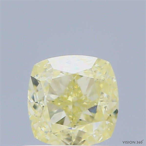 0.79 Carat Natural Fancy Yellow color Diamond ,Cushion Modified Brilliant Cut Diamond , Vvs1 Clarity , for jewellery