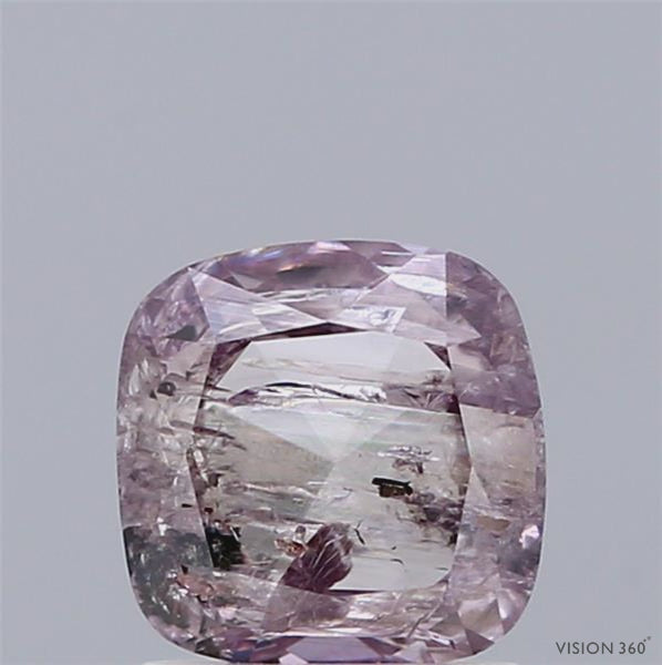 Natural 1.22 carat Fancy Pink Purple  Diamond ,Cushion Rose Cut Diamond ,i3  Clarity , natural pink diamond , fancy color diamond