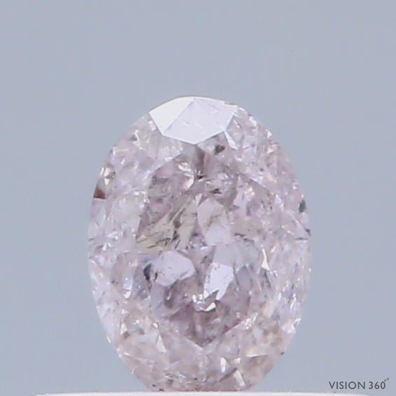 Natural 0.37 carat Fancy Brownish PINK Diamond ,Oval Cut Diamond ,i1  Clarity , natural pink diamond , fancy color diamond