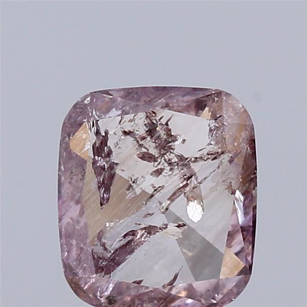 Natural 0.84 carat Fancy Pink Purple  Diamond ,Cushion Rose Cut Diamond ,i3  Clarity , natural pink diamond , fancy color diamond
