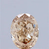 0.70 Carat Natural Fancy Pink Brown color Diamond ,Oval Modified Brilliant Cut Diamond , Si1 Clarity