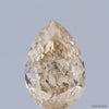 0.44 Carat Natural Fancy brownish Yellow color Diamond ,Pear Modified Brilliant Cut Diamond , Vs2 Clarity
