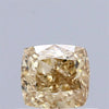 0.70 Carat Natural Fancy Brown Yellow color Diamond ,Cushion Modified Brilliant Cut Diamond , Vvs1 Clarity