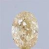 0.71 Carat Natural Fancy Brownish Yellow color Diamond ,Oval Modified Brilliant Cut Diamond , i1 Clarity
