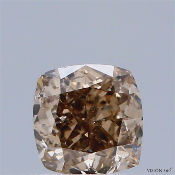0.68 Carat Natural Fancy Pink Brown color Diamond ,Cushion Modified Brilliant Cut Diamond , si1 Clarity