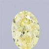 0.71 Carat Natural Fancy Yellow color Diamond ,Oval Modified Brilliant Cut Diamond , Vvs1 Clarity