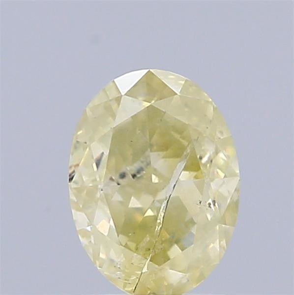 0.65 Carat Natural Fancy Brownish Yellow color Diamond ,Oval Modified Brilliant Cut Diamond , i2 Clarity