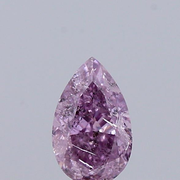 Natural 0.31 carat Fancy Intense Pink Purple  Diamond ,Pear Cut Diamond ,i2  Clarity , natural pink diamond , fancy color diamond