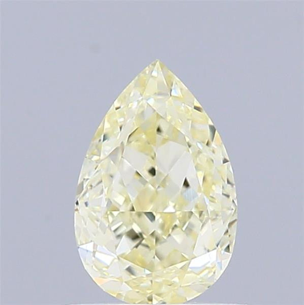 0.71 Carat Natural Fancy Light Yellow color Diamond ,Pear Modified Brilliant Cut Diamond , Vvs1 Clarity