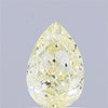 0.71 Carat Natural Fancy Light Yellow color Diamond ,Pear Modified Brilliant Cut Diamond , Vvs1 Clarity