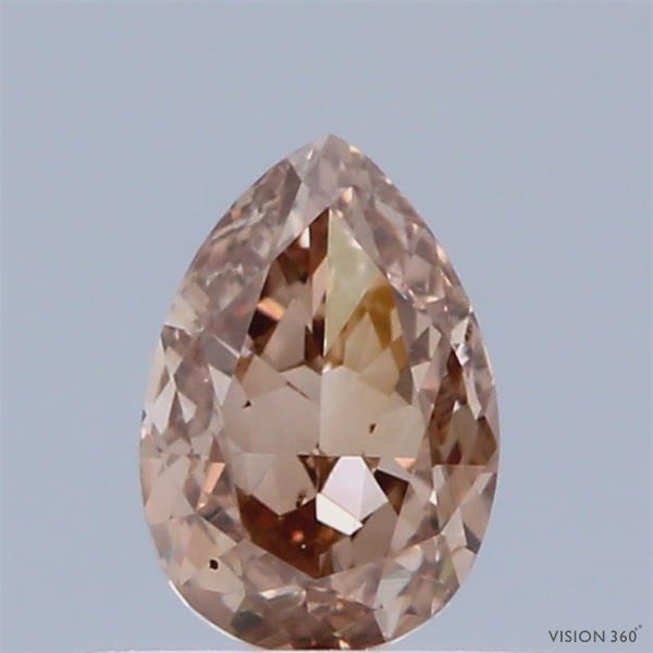 0.50 Carat Natural Fancy Brown Pink color Diamond ,Pear Modified Brilliant Cut Diamond , Vs2 Clarity