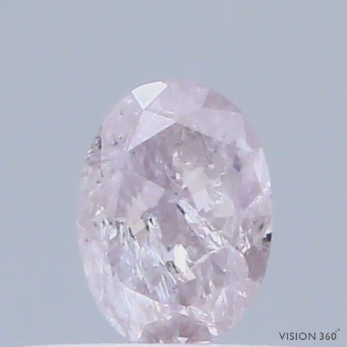 Natural 0.26 carat Fancy Brownish PINK Diamond ,Oval Cut Diamond ,i2  Clarity , natural pink diamond , fancy color diamond